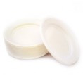 Pratos Plástico Branco Sobremesa F02 185mm (Pack100)